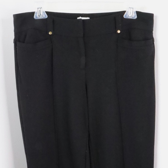 Cache Solid Black Stretch Bootcut Trouser Pants - Picture 2 of 10